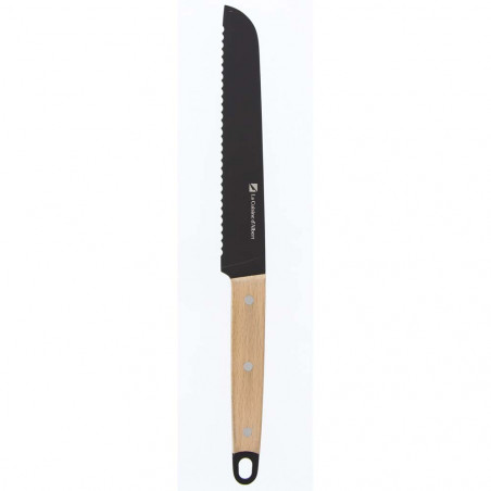 Bread knife with beech wood handle