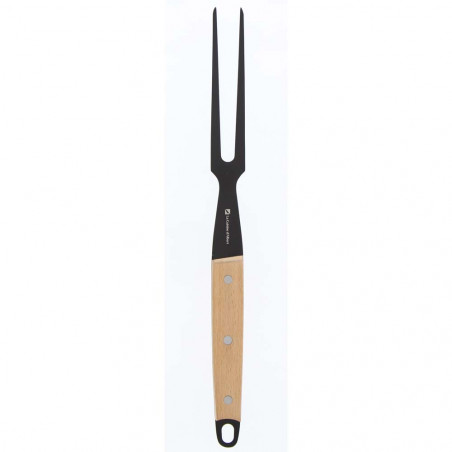 Carving fork with beech wood handle
