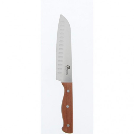 Santoku knife with wooden handle, 17.6 cm