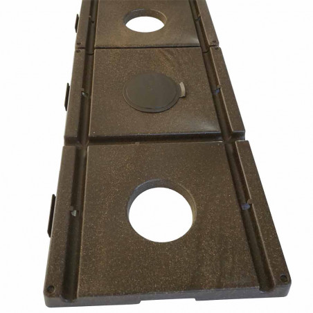 2 Solid mulch plates with hole
