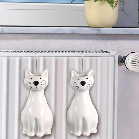 Luftbefeuchter weiße Katze 2er-Set