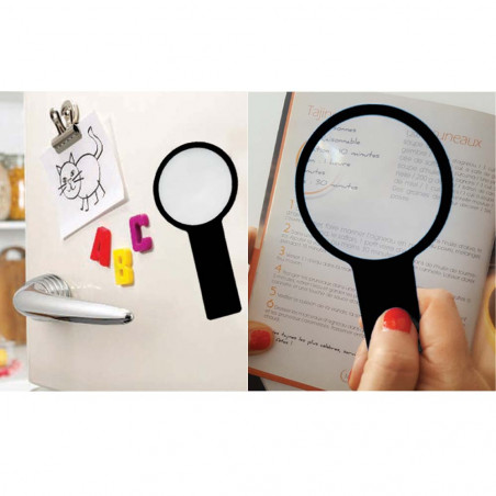 Magnetic kitchen magnifier