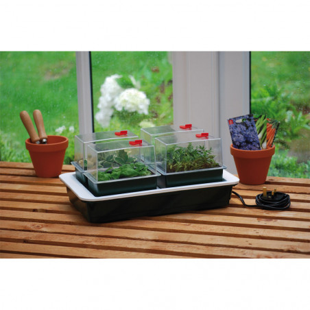 4 mini rigid automatic heating greenhouses