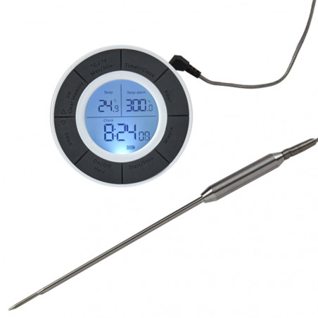 Digital cooking thermometer with probe