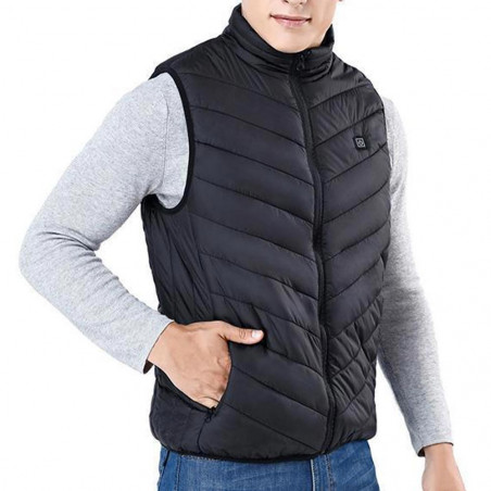 Black heating vest + Power Bank 5000 mAh