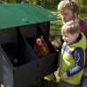 Erhöhter Hühnerstall, recycelter Kunststoff 2-4 Hühner