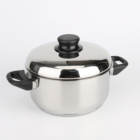 Stainless steel casserole + lid