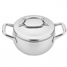 Stainless steel casserole with lid Triple bottom